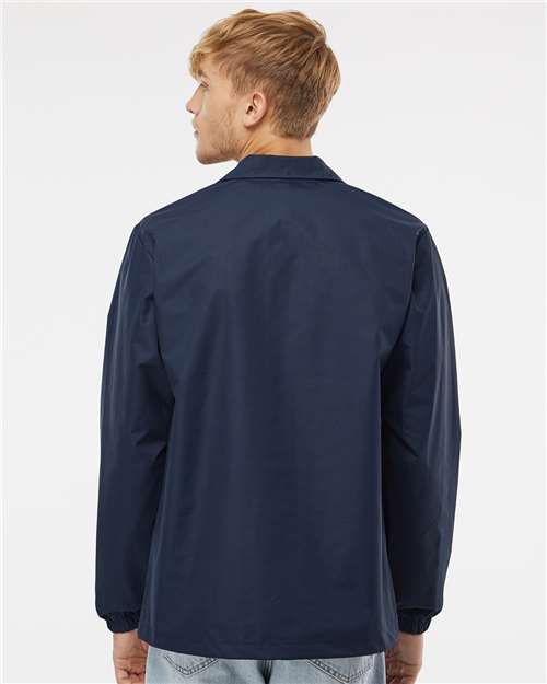 Independent Trading Co. Men's Water-Resistant Windbreaker Coach’s Jacket EXP99CNB