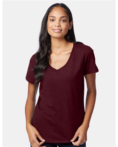 Hanes Women's Perfect-T V-Neck T-Shirt S04V