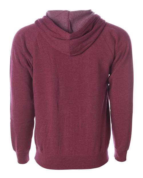 Independent Trading Co. Unisex Special Blend Raglan Full-Zip Hooded Sweatshirt PRM33SBZ
