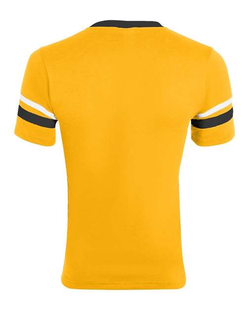 Augusta Sportswear V-Neck Jersey with Striped Sleeves 360