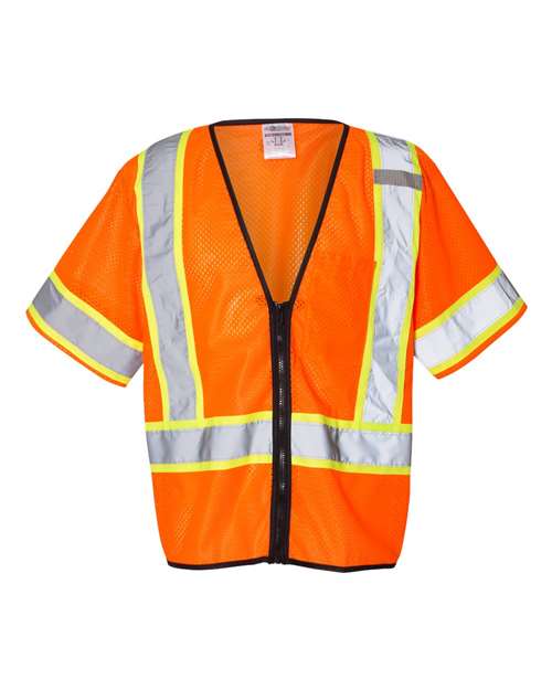 Kishigo Unisex Class 3 Mesh Zippered Vest 1565-1566
