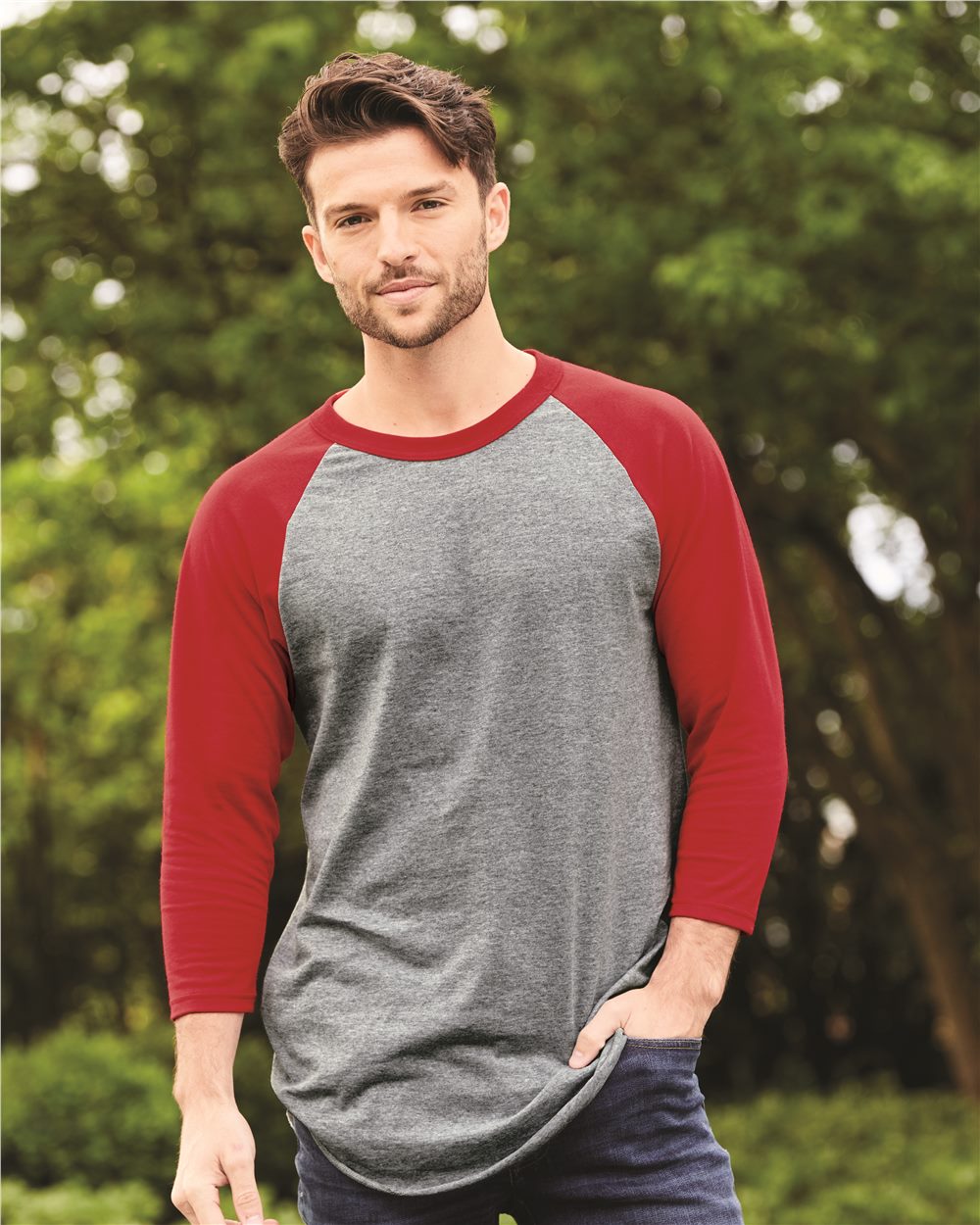Augusta Sportswear Unisex Three-Quarter Raglan Sleeve Baseball Jersey T-Shirt 4420