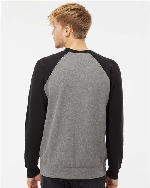 Independent Trading Co. Unisex Special Blend Raglan Crewneck Sweatshirt PRM30SBC