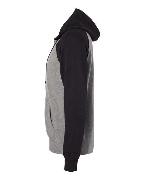 Independent Trading Co. Unisex Special Blend Raglan Full-Zip Hooded Sweatshirt PRM33SBZ