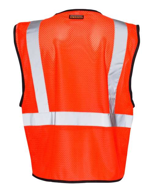 Kishigo Unisex Single Pocket Zipper Mesh Class 2 Vest 1519-1520
