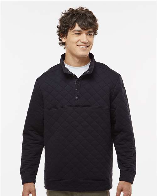 J. America Men's Quilted Half-Snap Pullover 8890