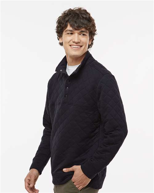 J. America Men's Quilted Half-Snap Pullover 8890