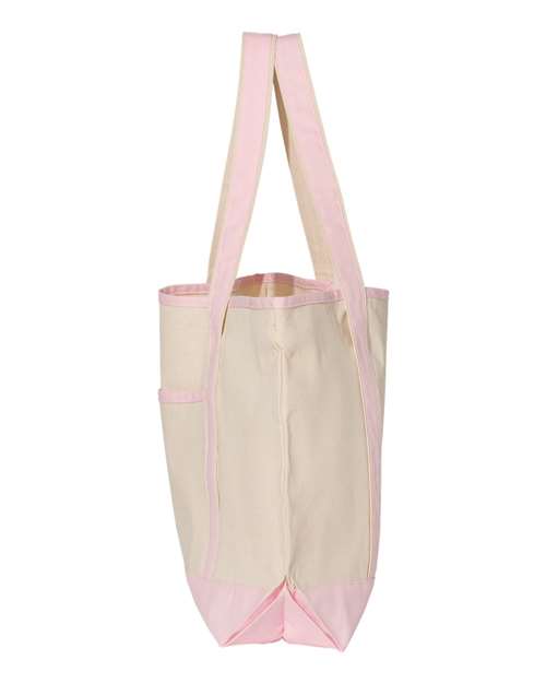 Q-Tees 34.6L Large Canvas Deluxe Tote Q1500