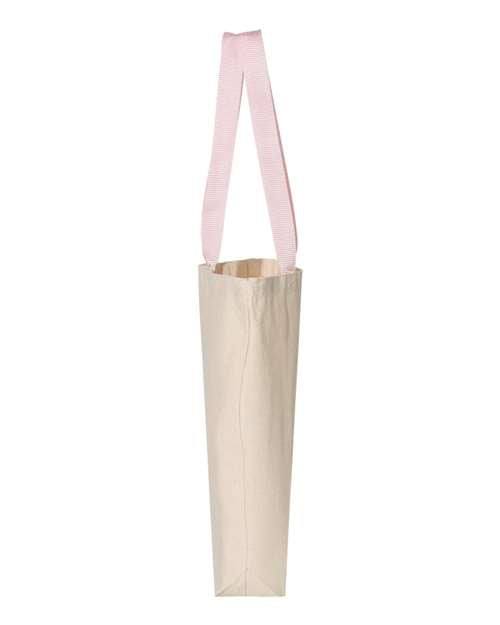 Q-Tees 11L Canvas Tote with Contrast-Color Handles Q4400