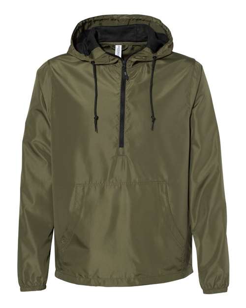 Independent Trading Co. Unisex Lightweight Quarter-Zip Windbreaker Pullover Jacket EXP54LWP