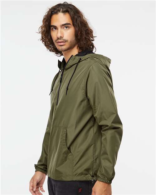 Independent Trading Co. Unisex Lightweight Quarter-Zip Windbreaker Pullover Jacket EXP54LWP