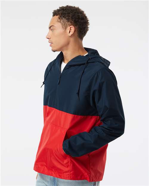 Independent Trading Co. Unisex Lightweight Quarter-Zip Windbreaker Pullover Jacket EXP54LWP