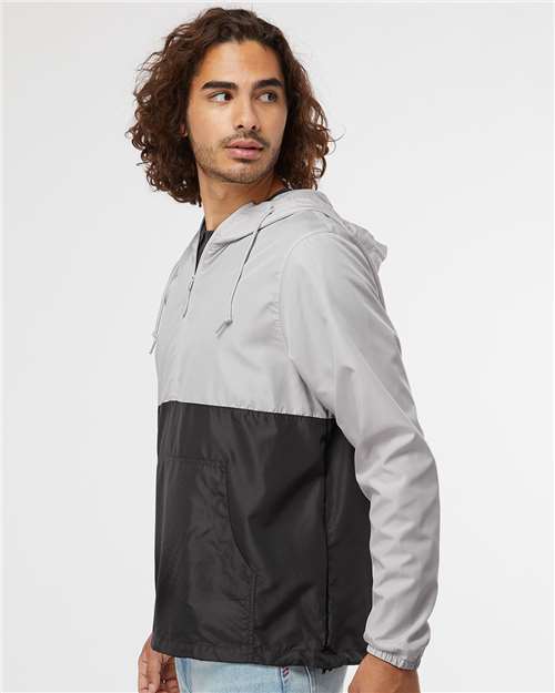 Independent Trading Co. Unisex Lightweight Quarter-Zip Windbreaker Pullover Jacket EXP54LWP