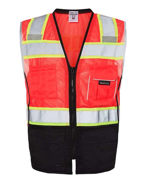 Kishigo Unisex Premium Black Series® Black Bottom Class 2 Vest 1515-1516