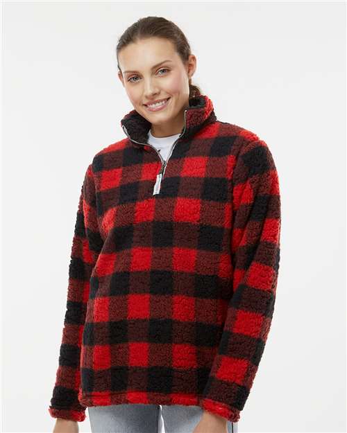 J. America Women’s Epic Sherpa Quarter-Zip Pullover 8451