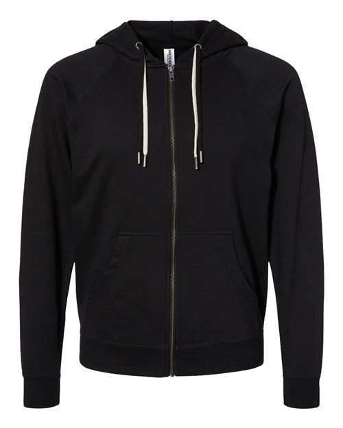Independent Trading Co. Unisex Icon Lightweight Loopback Terry Full-Zip Hooded Sweatshirt SS1000Z