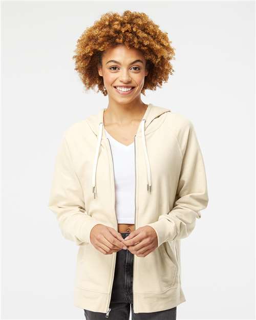 Independent Trading Co. Unisex Icon Lightweight Loopback Terry Full-Zip Hooded Sweatshirt SS1000Z