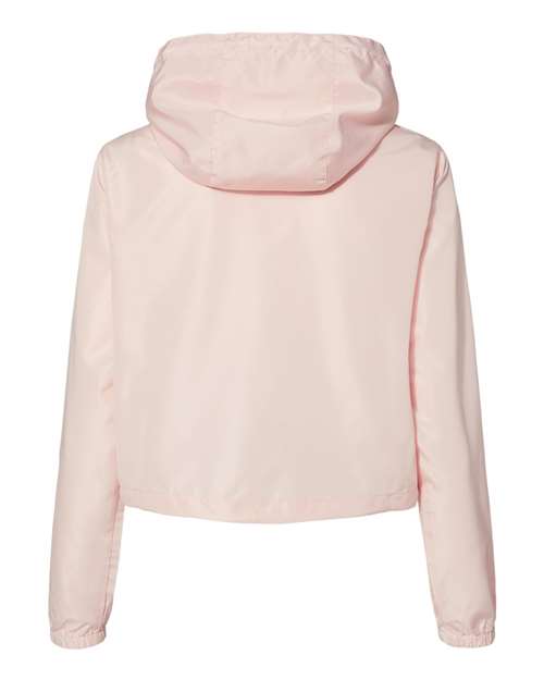 Independent Trading Co. Women's Lightweight Quarter-Zip Pullover Crop Windbreaker EXP64CRP