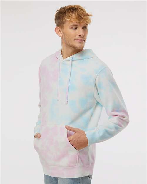 Independent Trading Co. Unisex Midweight Tie-Dyed Hooded Sweatshirt PRM4500TD