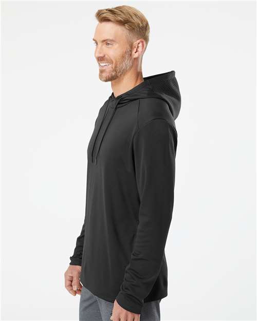 Adidas Men's Textured Mixed Media Midweight Hooded Sweatshirt A530