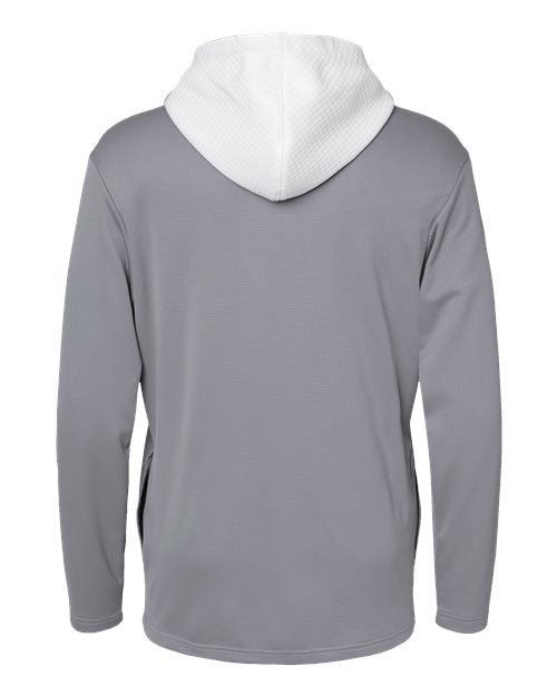 Adidas Men's Textured Mixed Media Midweight Hooded Sweatshirt A530