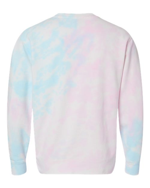 Independent Trading Co. Unisex Midweight Tie-Dyed Crewneck Sweatshirt PRM3500TD