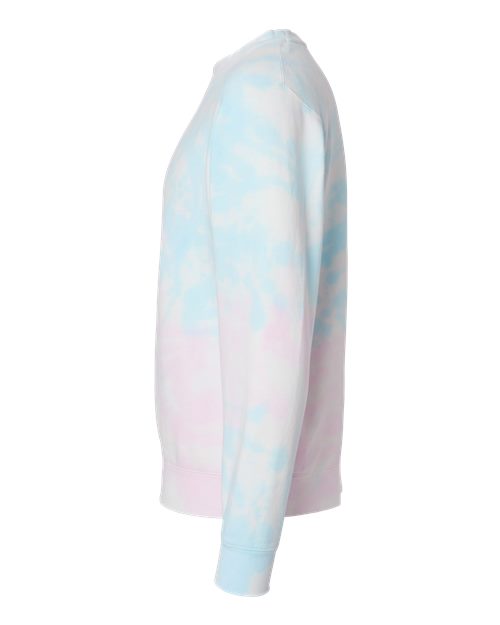 Independent Trading Co. Unisex Midweight Tie-Dyed Crewneck Sweatshirt PRM3500TD