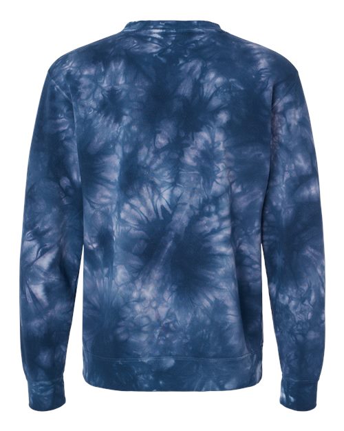 Independent Trading Co. Unisex Midweight Tie-Dyed Crewneck Sweatshirt PRM3500TD