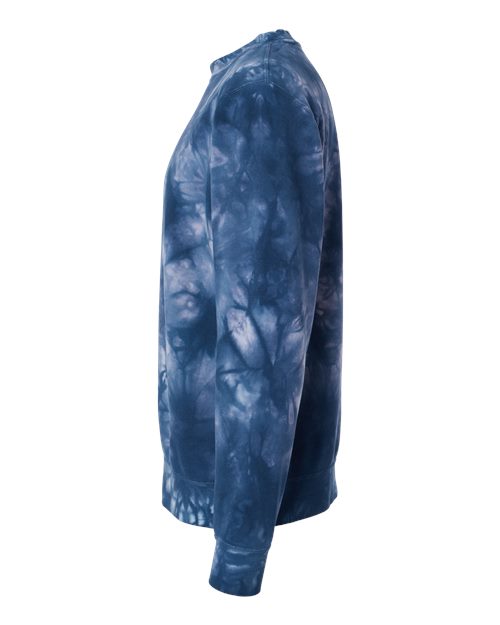 Independent Trading Co. Unisex Midweight Tie-Dyed Crewneck Sweatshirt PRM3500TD