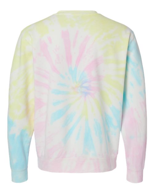 Independent Trading Co. Unisex Midweight Tie-Dyed Crewneck Sweatshirt PRM3500TD