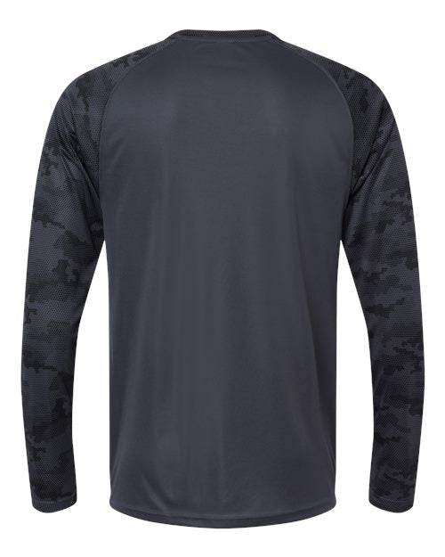 Paragon Unisex Cayman Performance Camo Colorblocked Long Sleeve T-Shirt 216