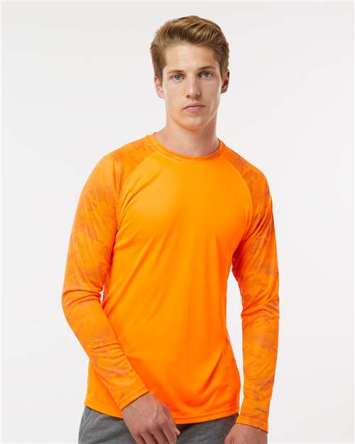 Paragon Unisex Cayman Performance Camo Colorblocked Long Sleeve T-Shirt 216